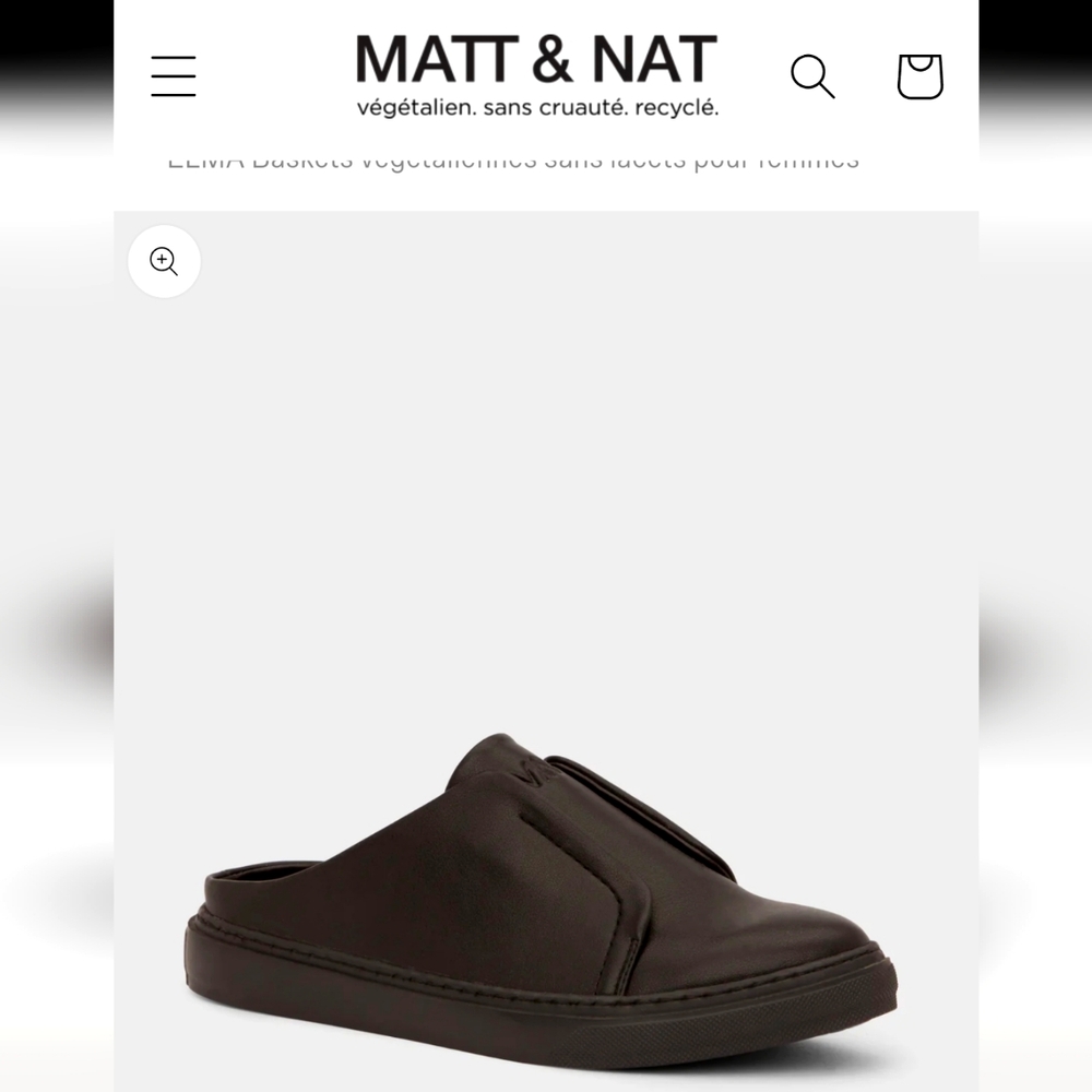 MATT & NAT ELMA WOMEN'S VEGAN LACELESS SNEAKERS size 39 eur